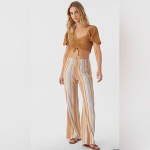 O'NEILL Johnny Beach Pants Multicolor Ticking Stipe Women's Medium